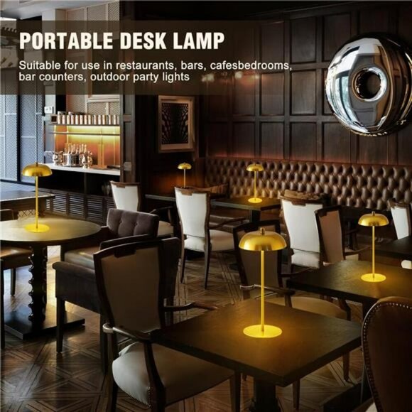 Cordless LED Table Lamp Rechargeable Touch Dimmable Desk Light for Bedroom - Picture 4 of 7